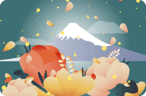 モチーフ：富士山・田んぼを使った花畑