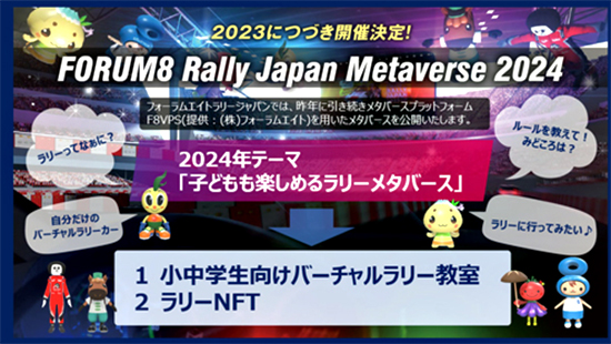 フォーラムエイト、ラリージャパン2024でメタバースとNFTを導入